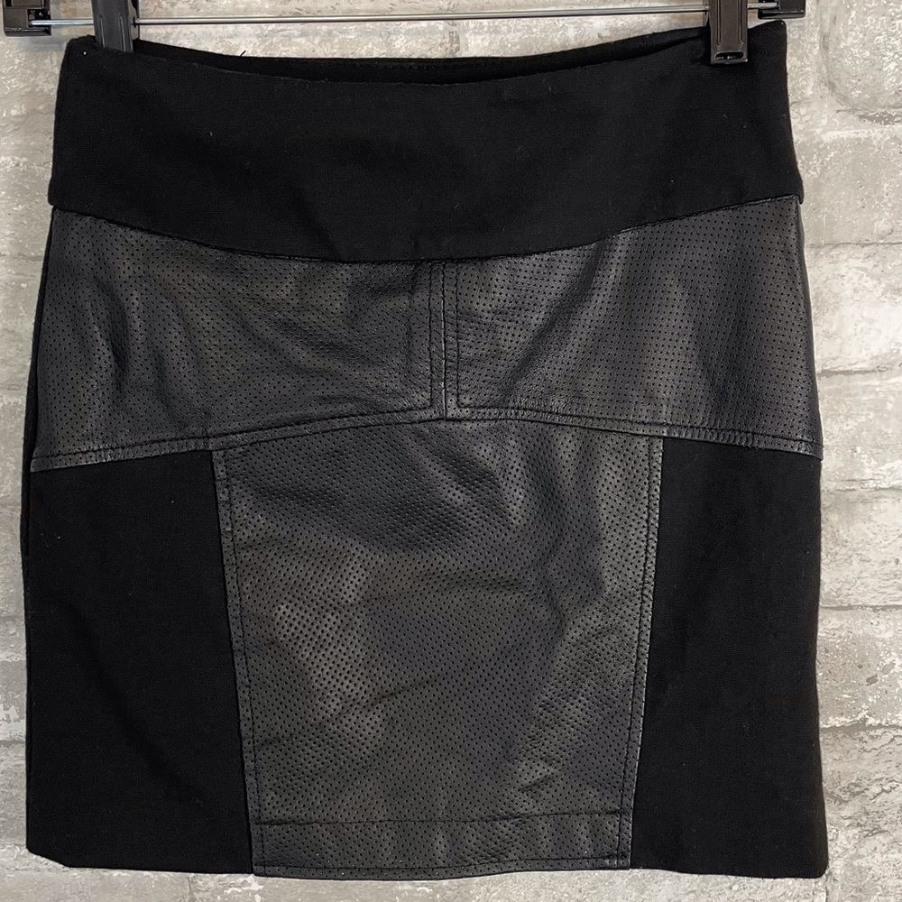 Ralph Lauren Leather Panel Skirt